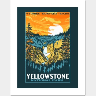 Yellowstone National Park WPA Style Vintage Poster Posters and Art